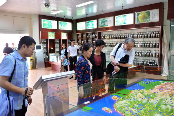 参观中药标本展示室