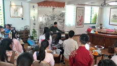 我校大学生兰风古琴社与广西大学荷花古琴社联谊