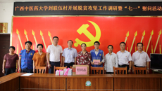 庞宇舟、韦雪芳带队赴隆安县定点扶贫村开展“七一”走访慰问活动