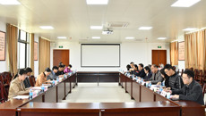 柳州市教育局副局长温剑到我校洽谈赛恩斯新医药学院转设事宜