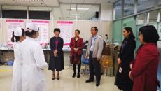 戴铭副校长亲临护理技能大赛集训现场为我校代表队出征作动员