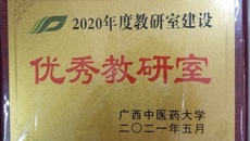 药学院药物化学教研室荣获2020年度 “优秀教研室”称号