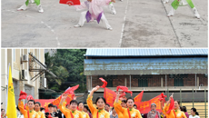 我校举行离退休职工健步走活动