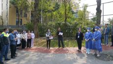 附属国际壮医医院开展医疗废物流失、泄漏、扩散和意外事故应急处置演练